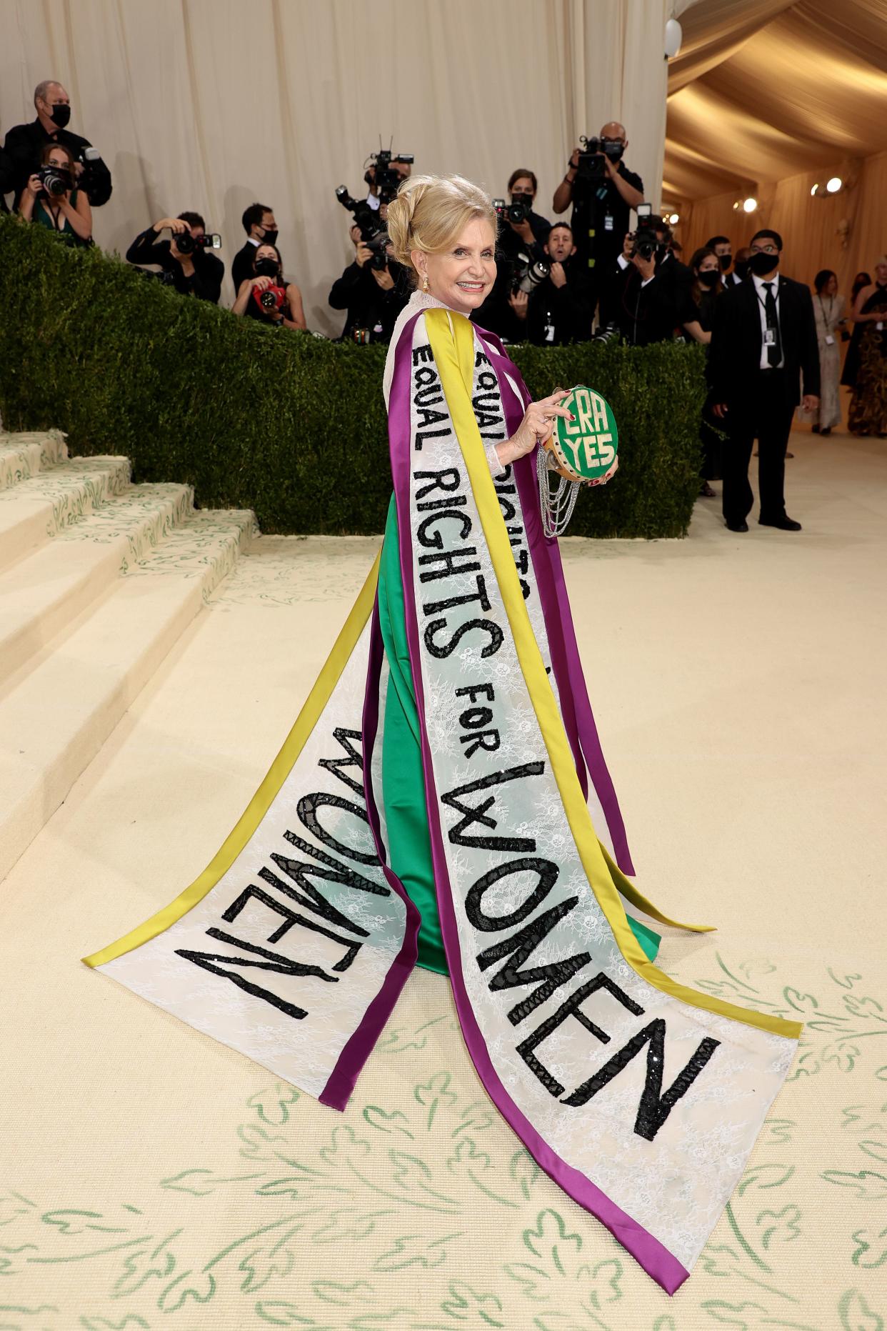 The Honorable Carolyn B. Maloney attends The 2021 Met Gala Celebrating In America: A Lexicon Of Fashion at Metropolitan Museum of Art on Sept. 13, 2021 in New York.