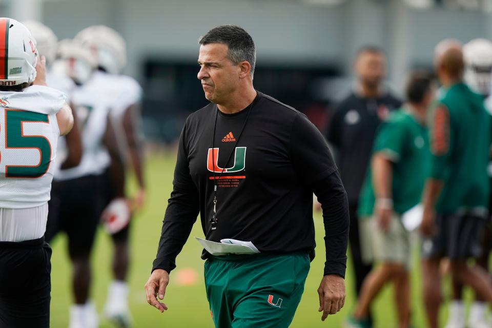 UM head coach Mario Cristobal.