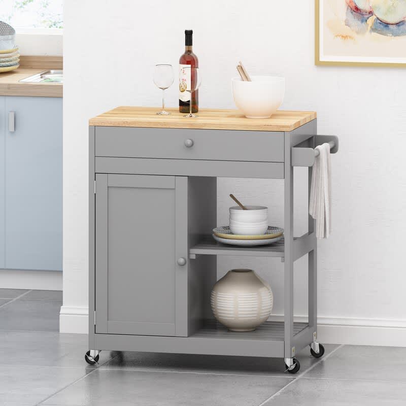 Burnell Solid Wood Kitchen Cart