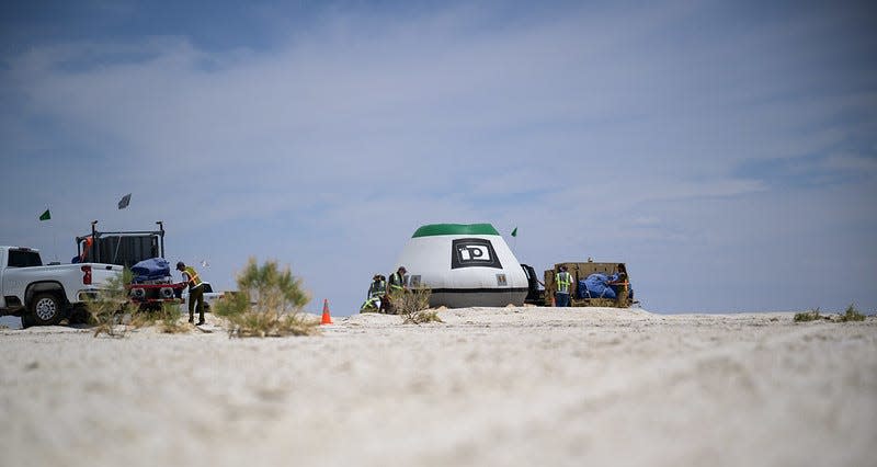On Monday, May 23, 2022, Boeing and NASA teams participated in a mission dress rehearsal to prepare for the landing of the Boeing CST-100 Starliner spacecraft in White Sands, New Mexico.