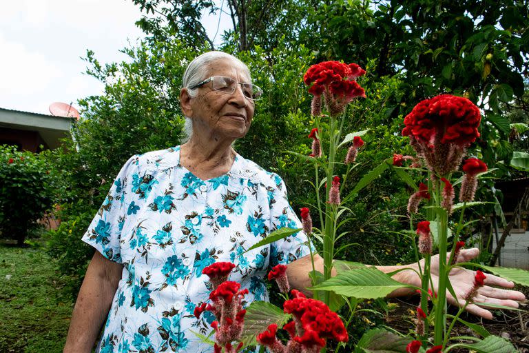Clementina Espinoza, de 92 años, vive en Nicoya, Costa Rica, uno de los lugares que se caracteriza por la longevidad de sus habitantes