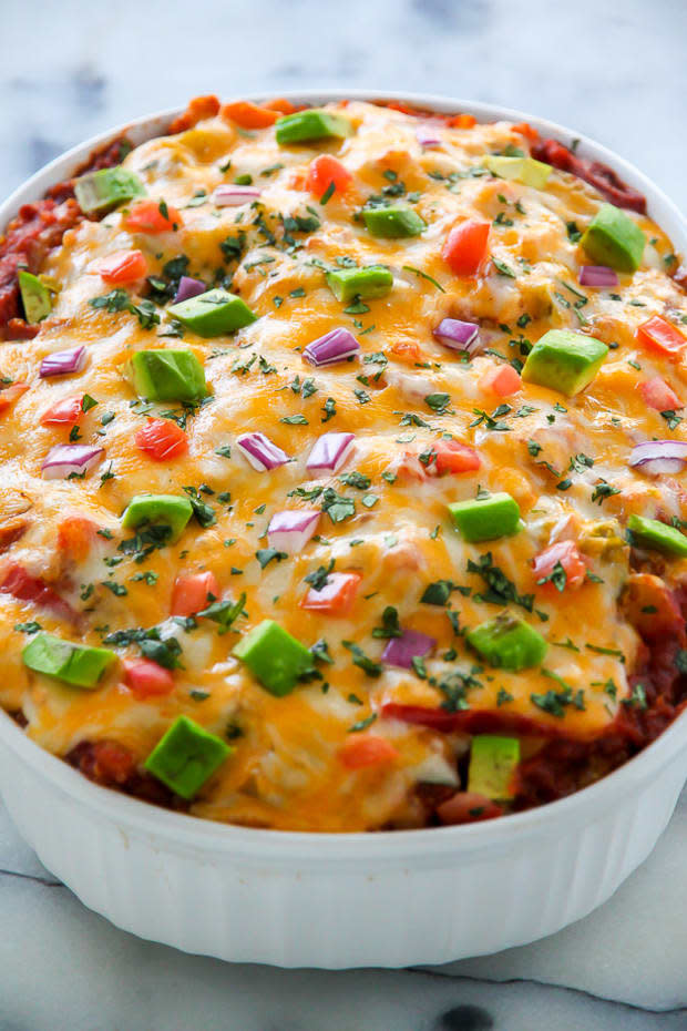 <p><a href="https://bakerbynature.com/veggie-fajita-quinoa-casserole/" rel="nofollow noopener" target="_blank" data-ylk="slk:Baker by Nature;elm:context_link;itc:0;sec:content-canvas" class="link ">Baker by Nature</a></p>