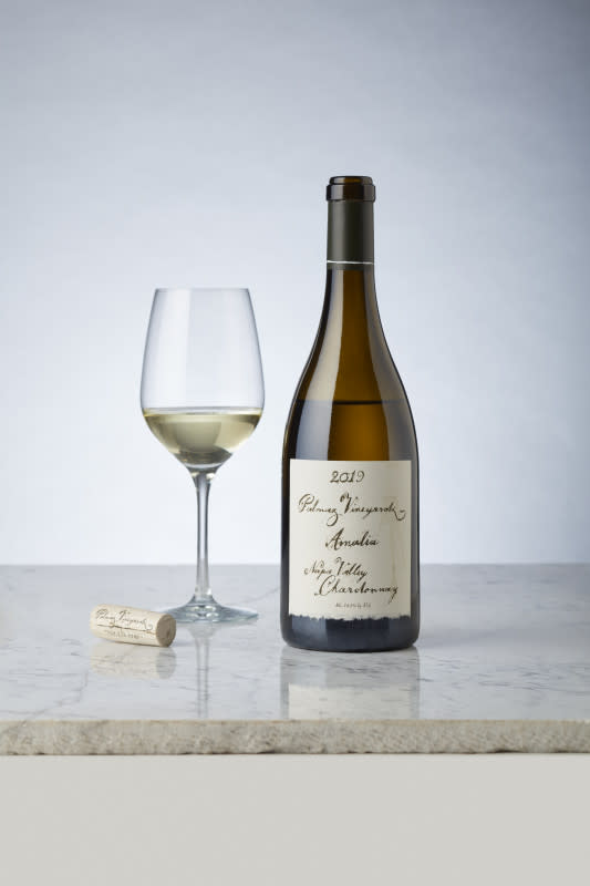<p>Courtesy of Palmaz Vineyards</p><p>Winemaker notes: The 2019 vintage of Amalia Chardonnay is the epitome of summer. Hints of honeysuckle and kiwi rise from the glass as you swirl. Unlike its namesake, the Amalia Chardonnay is shy at first. But soon it becomes synonymous with the Palmaz matriarch, warm and inviting. Meyer lemon rind and hints of tropical banana balance seamlessly with a full-bodied mouthfeel and well integrated oak. Will do lovely with age, but don’t fret if you open a bottle now, the wine would be a perfect finishing touch to any summer gathering.</p>OAK:<p>100% barrel fermented<br>Aged surlies for 7 months<br>70% new french oak</p>ANALYTICS:<p>14.5% Alcohol<br>3.47 pH<br>5.6 g/L Total Acid</p>BOTTLING:<p>May 2020<br>1,892 cases produced</p><p><a href="https://palmazvineyards.com/Wine/ViewVintageFull/107" rel="nofollow noopener" target="_blank" data-ylk="slk:Purchase Here;elm:context_link;itc:0;sec:content-canvas" class="link ">Purchase Here</a></p>