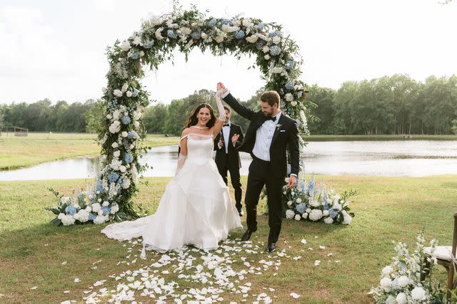 <p>Sarah Partain </p> Nick Viall and Natalie Joy at their Georgia wedding in April