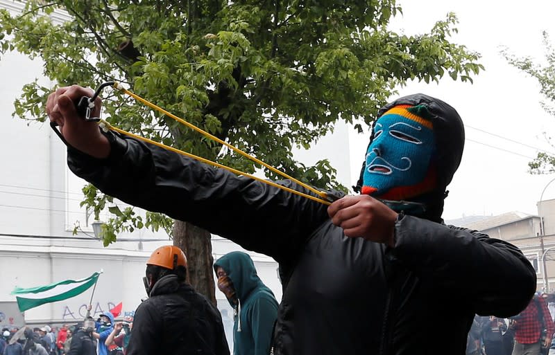 Protests against Chile's government in Valparaiso