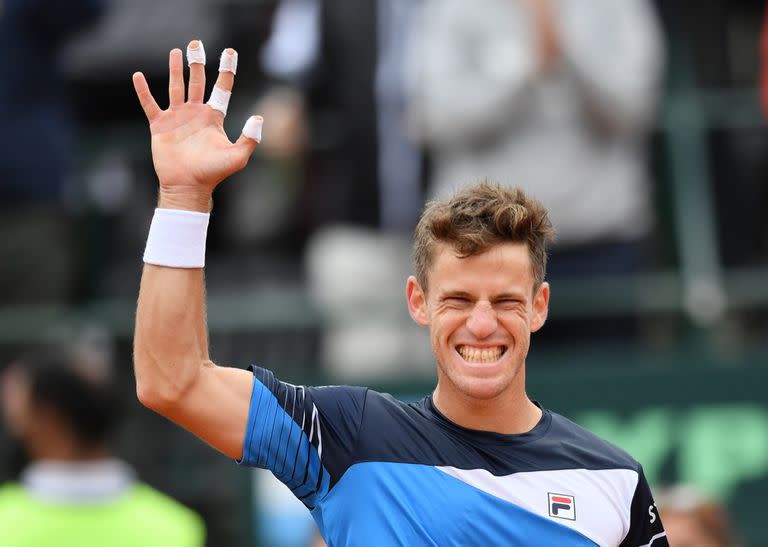 El desahogo de Diego Schwartzman en el BALTC: después de caer el sábado ante un rival junior, definió el triunfo argentino en la serie de Copa Davis frente a Belarús.