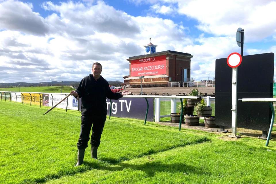 Redcar Track Manager Stephen Berry after yesterday's meeting was abandoned <i>(Image: Peter Barron)</i>