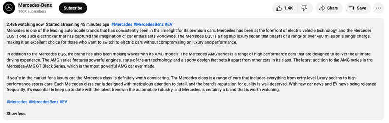 Screenshot:  YouTube.com/@mercedesbenz180