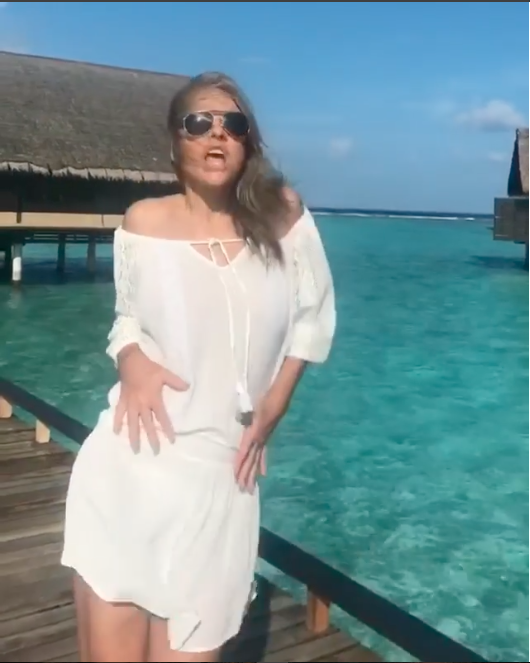 The 52-year-old was dancing along to Etta James' 'If I Can't Have You'. Photo: Instagram