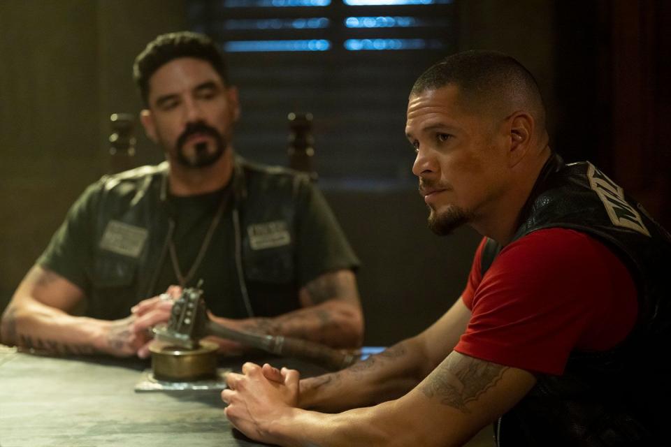 <p>Prashant Gupta/FX</p> Clayton Cardenas and JD Pardo of "Mayans M.C."