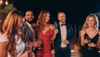 Wedding-Guests-Drinking-Champagne-Stock-Photo