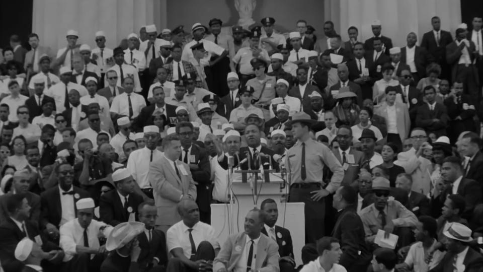 Dr. Martin Luther King Jr. on the steps of the Lincoln Memorial in 1963 (Photo: Courtesy IFC Films) 