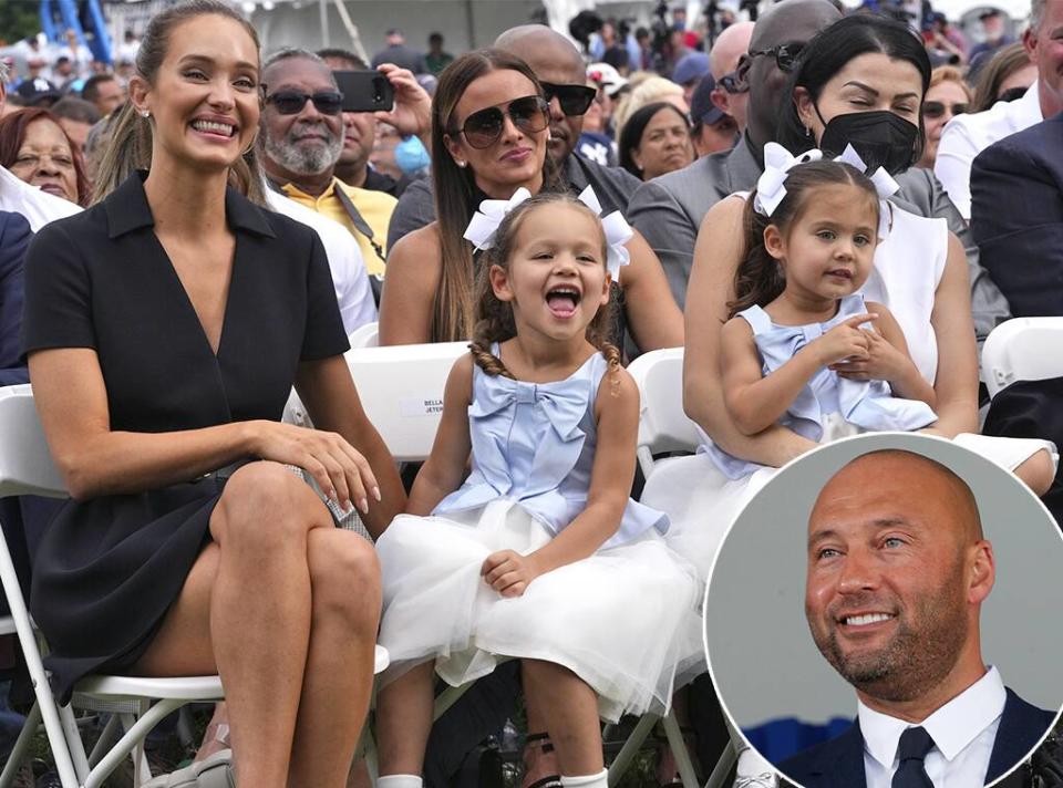  Derek Jeter, Hannah Jeter, Story, Bella, Hall of Fame Induction Ceremony 2021