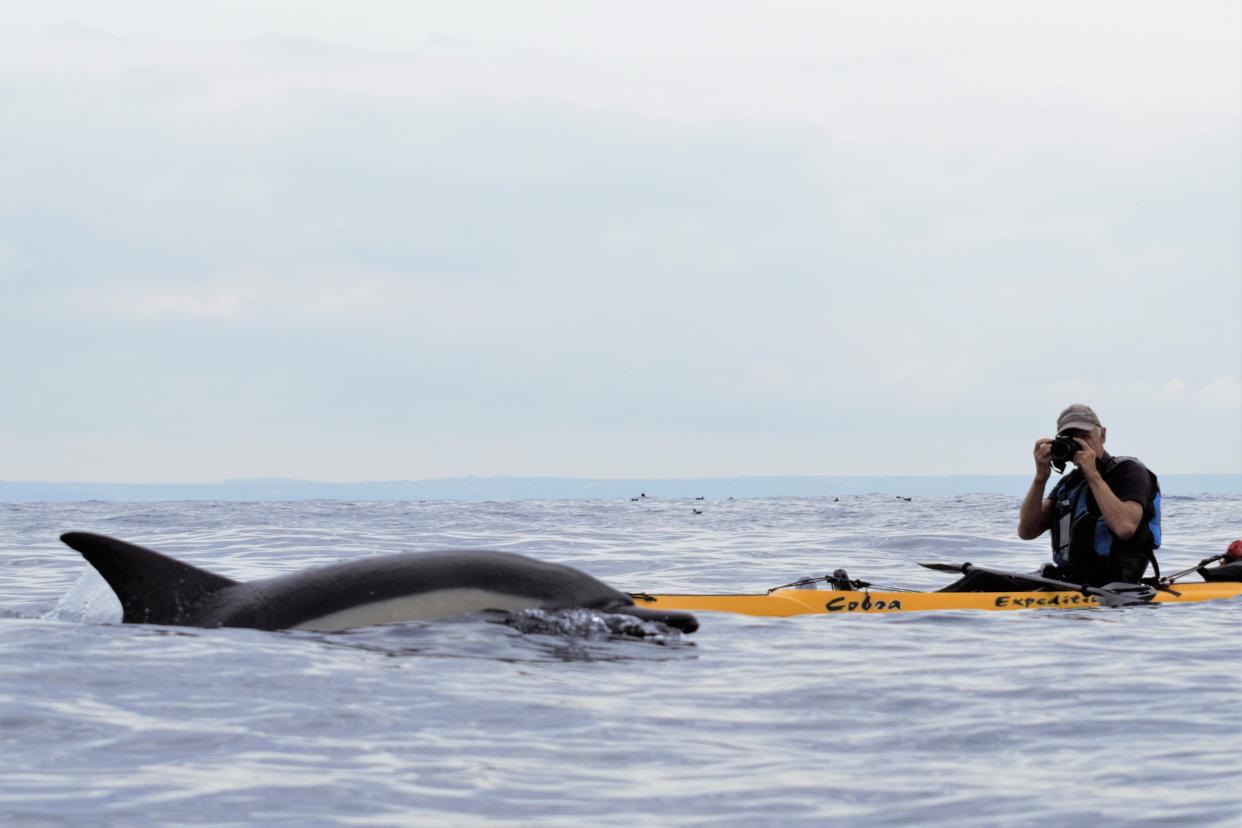 Rupert Kirkwood in his kayak