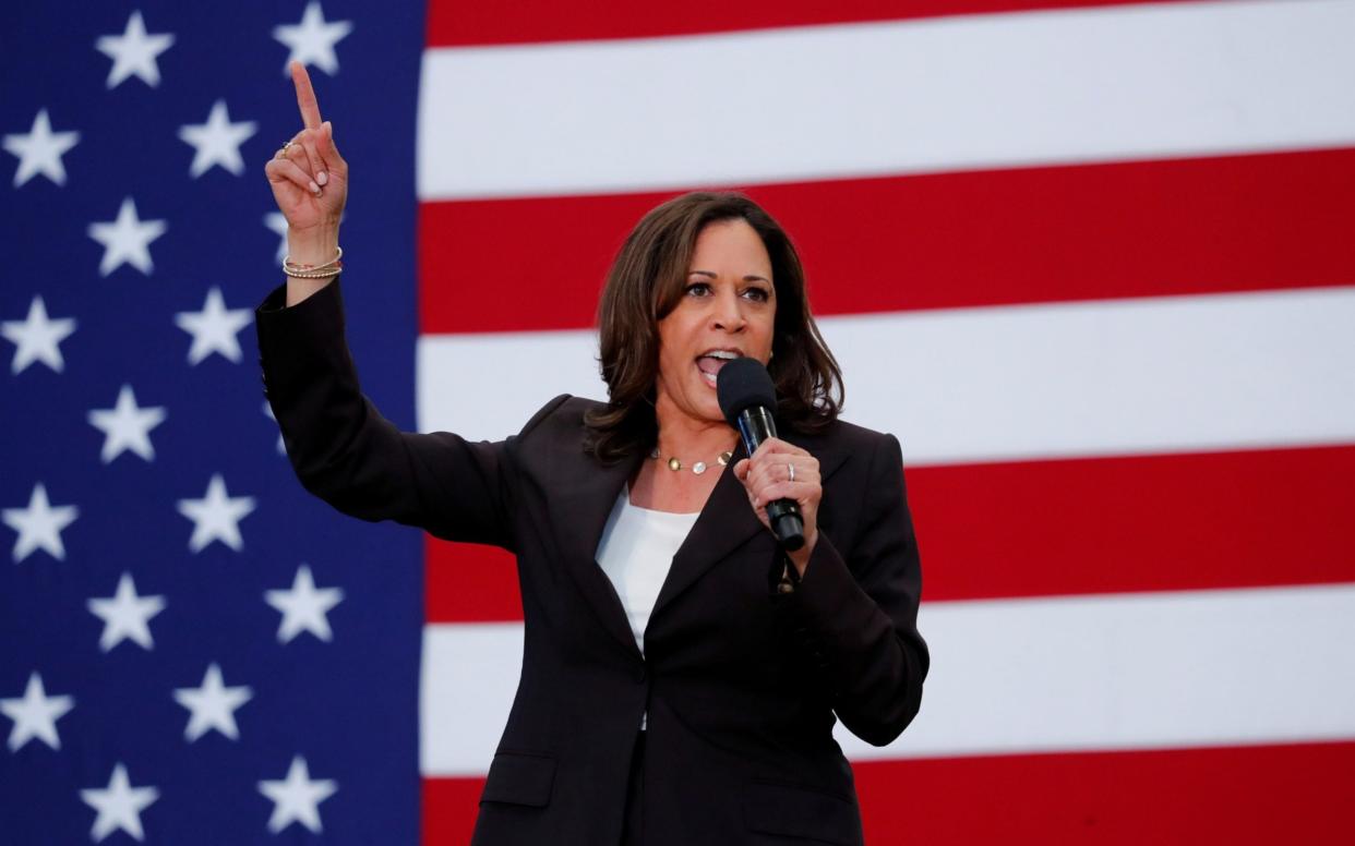 Kamala Harris was announced as Joe Biden's vice presidential nominee for the November election - Mike Blake/REUTERS