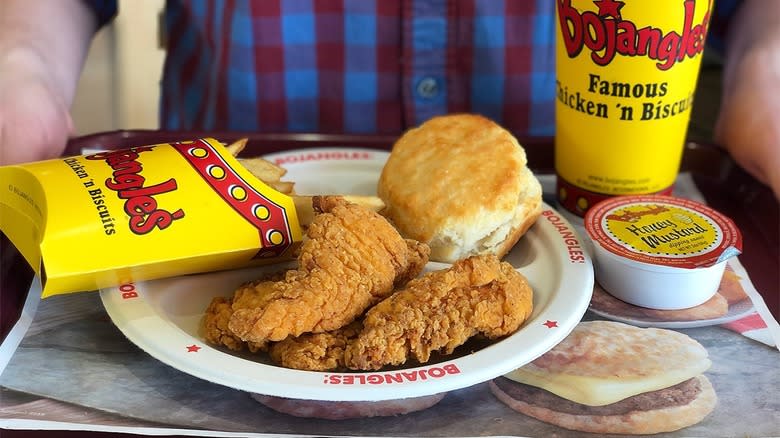 Bojangles Chicken Supremes and biscuit