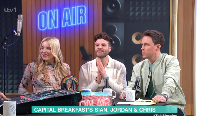 Sian Welby was on This Morning with her Capital Breakfast co-stars. (ITV screengrab)