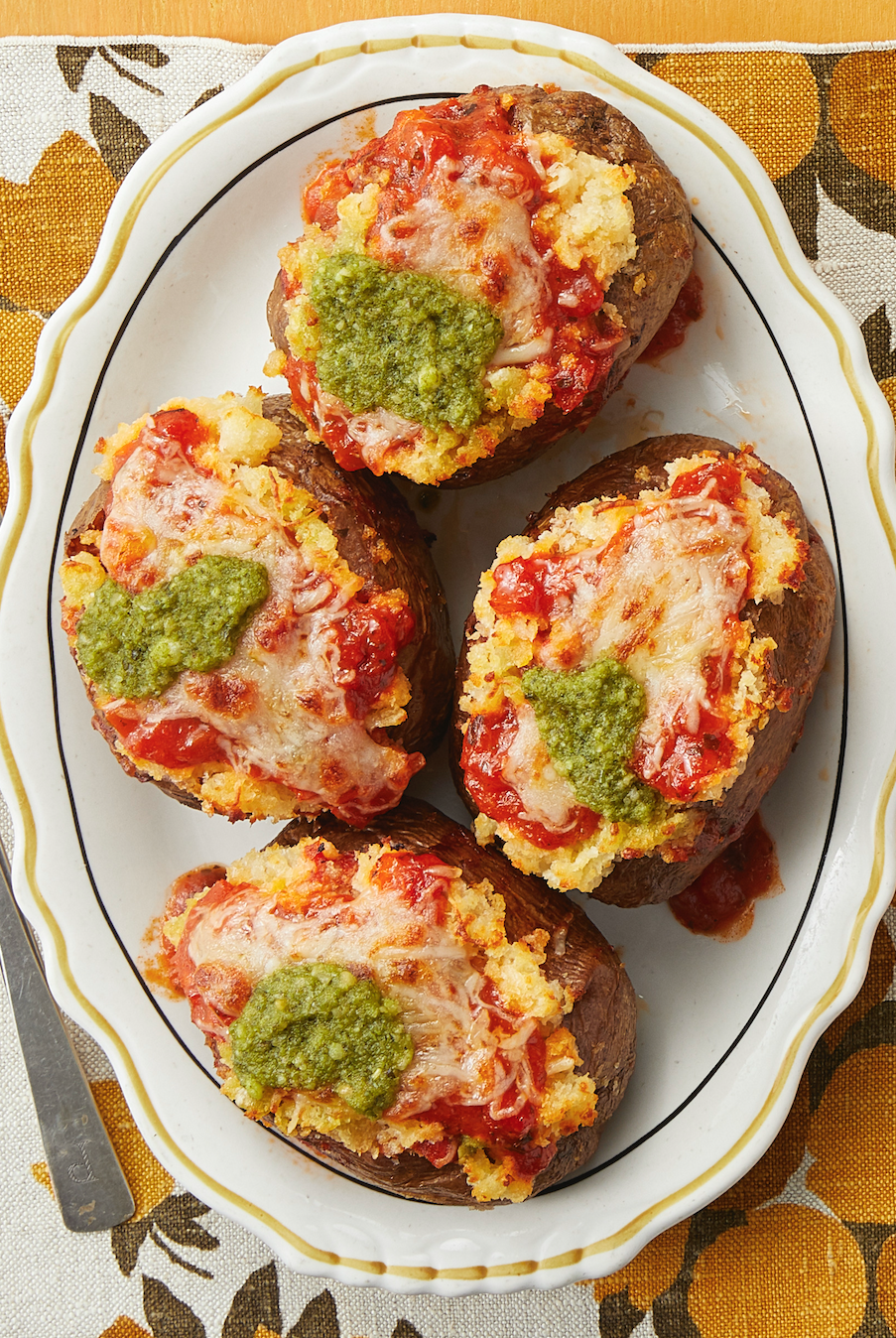 Pesto Pizza Baked Potatoes