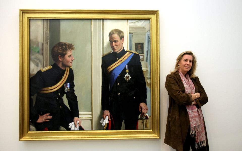 The double portrait by Nicky Philipps, which was painted in her home, was unveiled on Wednesday, December 6, 2010 - Clara Molden