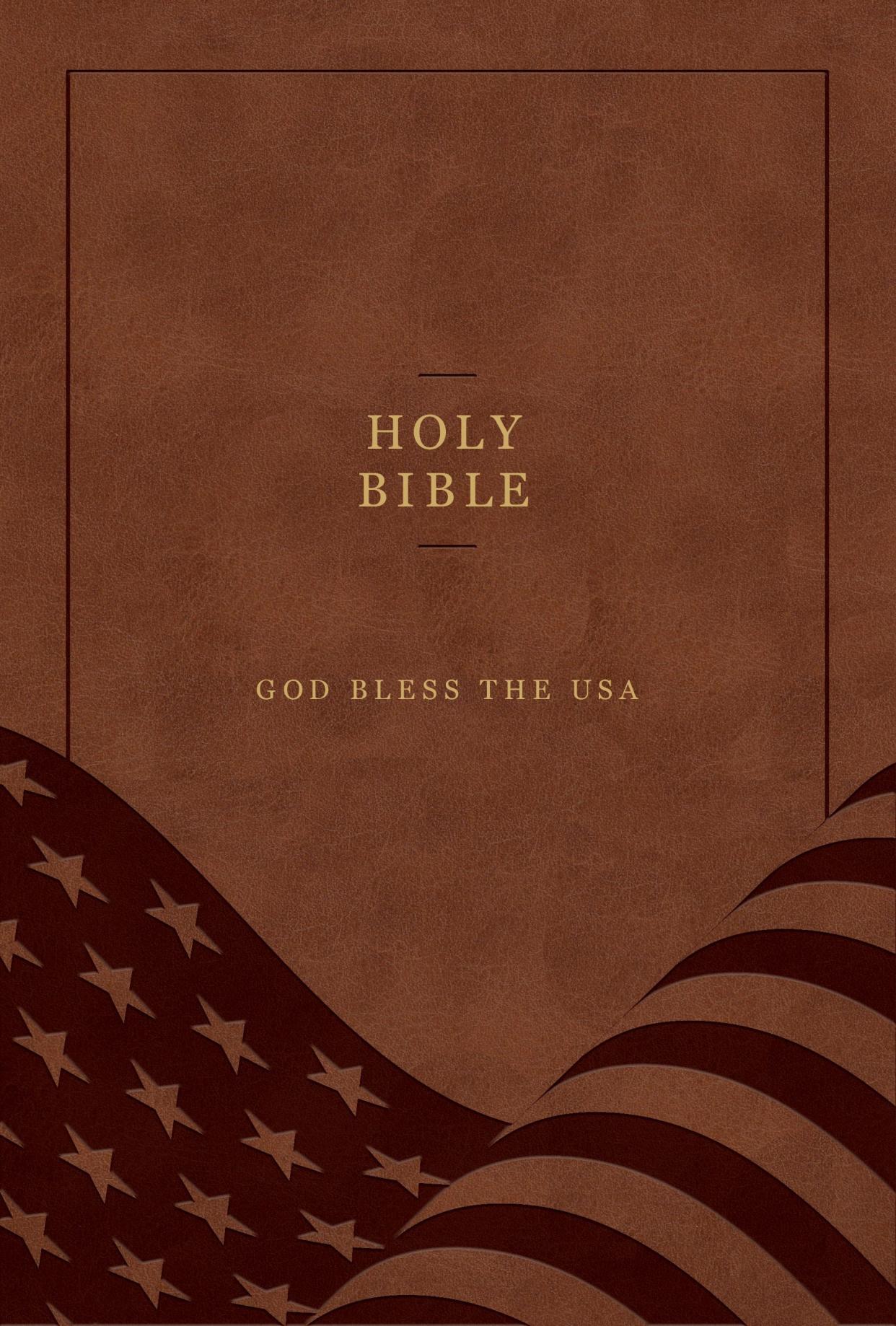 A cover of the God Bless The USA Bible, as seen in a 2021 version.
