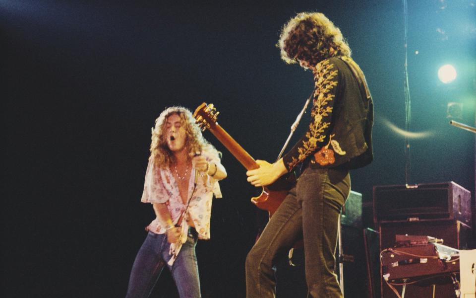 Singer Robert Plant (on left) and guitarist Jimmy Page - Hulton Archive