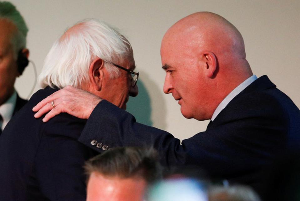 Bernie Sanders with RMT chief Mick Lynch (AFP / Getty)