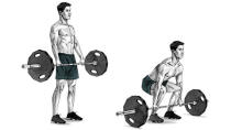 BARBELL DEADLIFT 3 sets of 5 reps <b>A.</b> Squat to grab the bar (70 per cent of 1RM) with a mixed grip: one palm up, one down. <b>B.</b> Thrust your hips forward to lift. If you aren’t pumped you must be cheating. WIDE-GRIP PULL-UP 3 sets of 5 reps <b>A.</b> Hang from a chin-up bar. This will hurt a lot less than a syringe to the groin... <b>B.</b> Squeeze your shoulder blades as you hoist your chest to the bar. Hold for a beat at the top. DUMBBELL SQUAT PRESS 3 sets of 5 reps <b>A</b> Hold the weights at shoulder-height, your palms facing one another. Lower into a deep squat. <b>B</b> Stand up, pressing the dumbbells skyward like you’re on the podium at Seoul ’88.