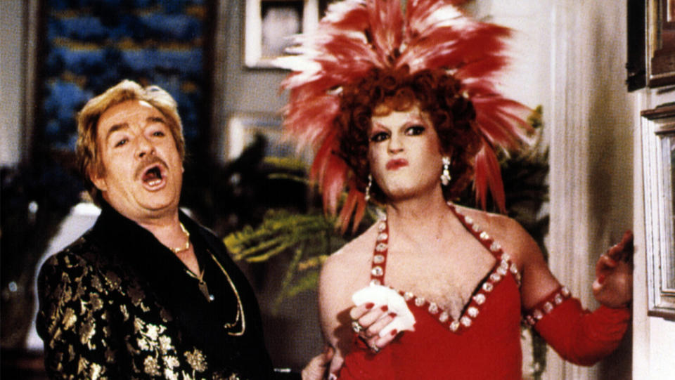 From left: Ugo Tognazzi and Michel Serrault in the 1978 film 'La Cage aux Folles'