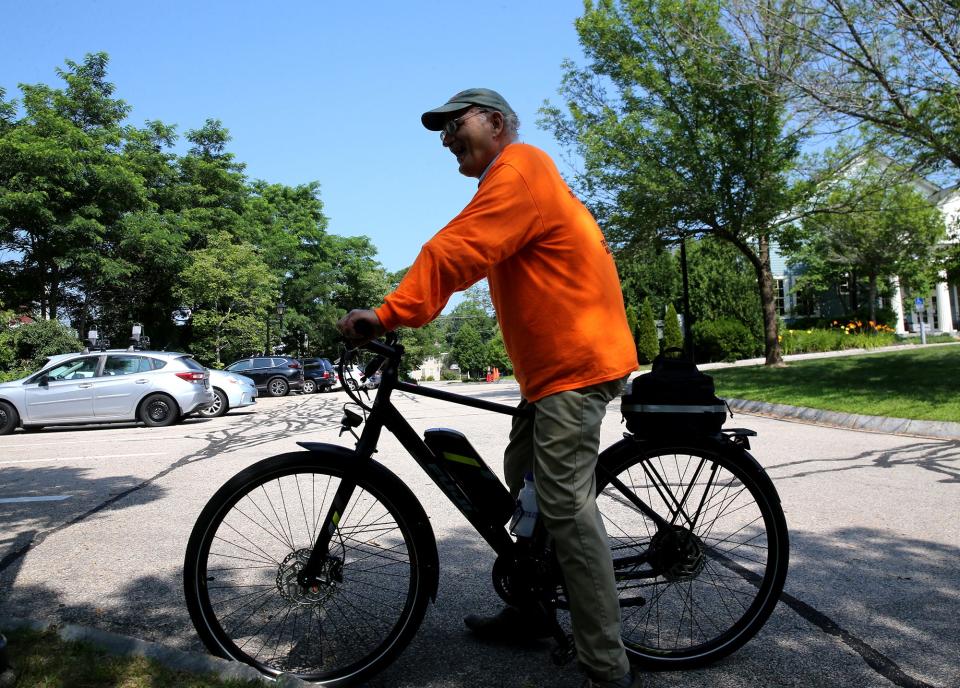 James Kences is the official town historian and has worked for years on studying York's history. He was recently gifted an electric bicycle from people in town who raised the money to help him.