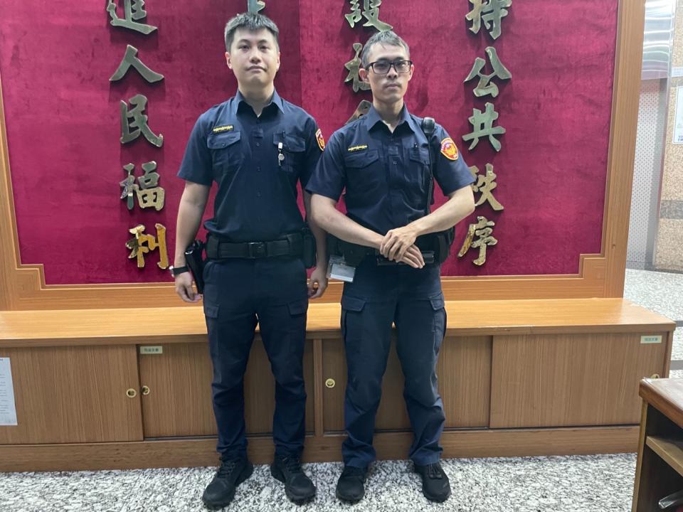 警員張銓峯（左）警員許勝傑（右）。（圖/記者 張泓笙翻攝）