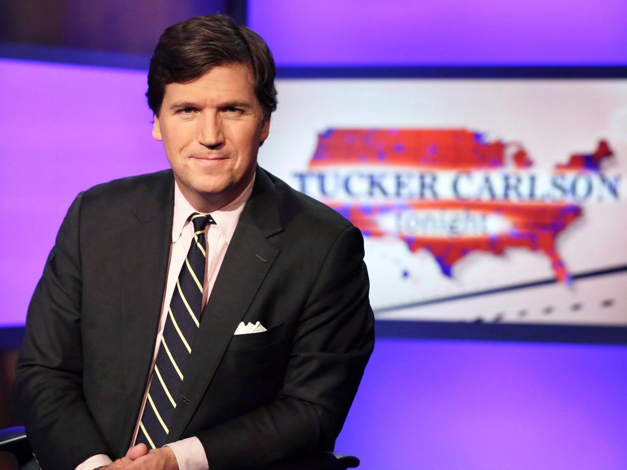 <p>Fox News host Tucker Carlson said that public support for George Floyd is an ‘attack on civilisation’</p> (Photo by AP / Richard Drew, archives)