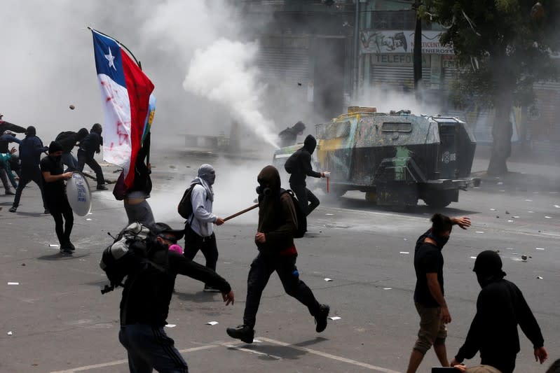 Protests against Chile's government in Valparaiso