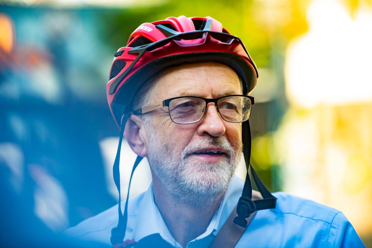 Jeremy Corbyn at Islington Town Hall on Friday: Lucy Young