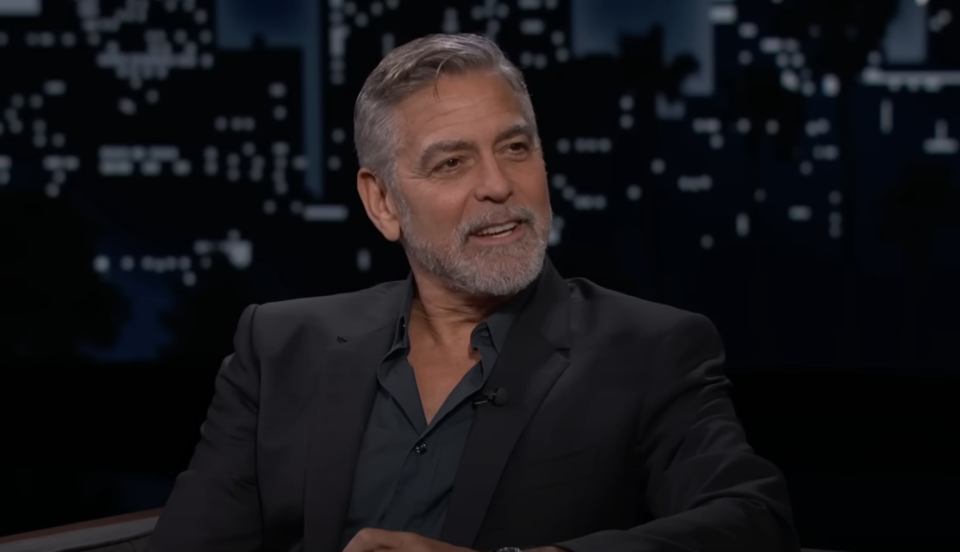 Closeup of George Clooney