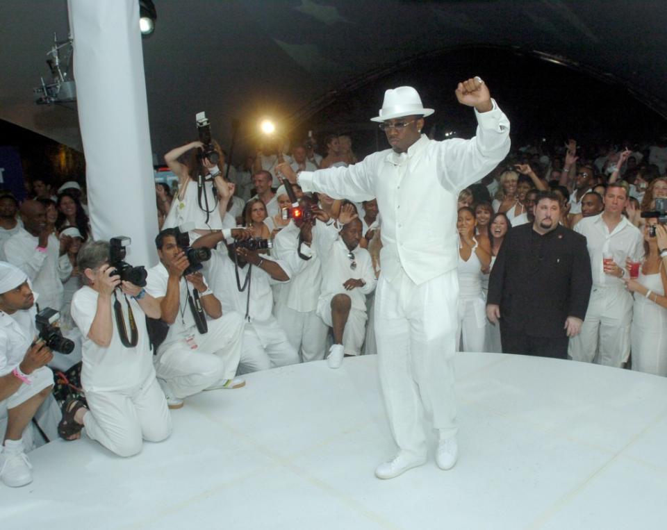 Diddy hits the dance floor at a white party he hosted in The Hamptons. WireImage for Bragman Nyman Cafarelli