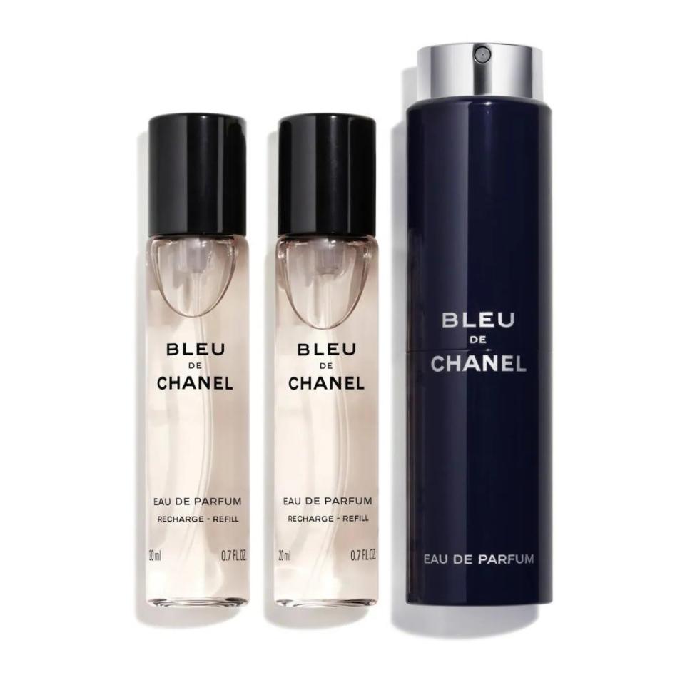 <p><a href="https://go.redirectingat.com?id=74968X1596630&url=https%3A%2F%2Fwww.sephora.com%2Fproduct%2Fbleu-de-chanel-eau-de-parfum-twist-spray-refill-set-P416960%3FskuId%3D1918937%26icid2%3Dproducts%2Bgrid%253Ap416960%253Aproduct&sref=https%3A%2F%2Fwww.esquire.com%2Fstyle%2Fgrooming%2Fg45898257%2Fbest-perfume-gift-sets%2F" rel="nofollow noopener" target="_blank" data-ylk="slk:Shop Now;elm:context_link;itc:0;sec:content-canvas" class="link ">Shop Now</a></p><p>Bleu de Chanel Eau de Parfum Twist and Spray Refill Set</p><p>sephora.com</p><p>$135.00</p>