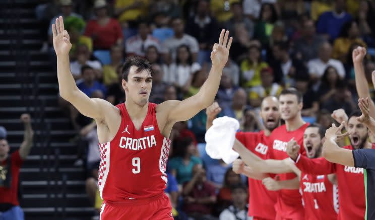 Dario Saric played well for the Croatian national team in the Olympics. (AP)