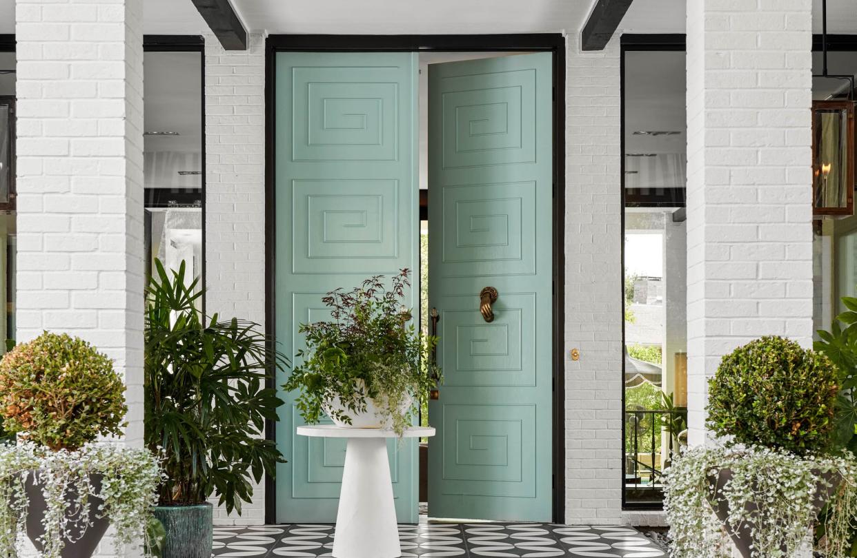  A green door 