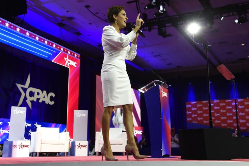 U.S. Senate candidate Kari Lake of Arizona speaks at the Conservative Political Action Conference on February 24. File Photo by Mike Theiler/UPI