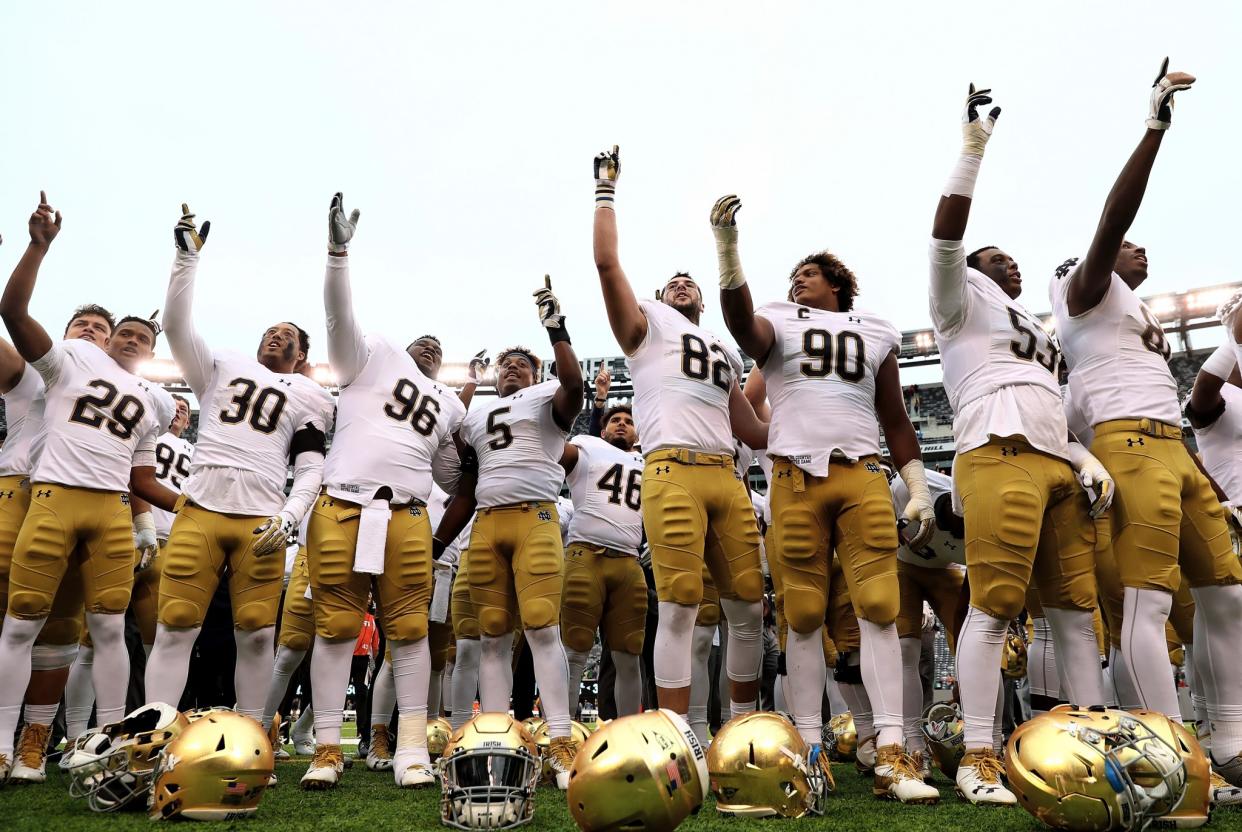 Notre Dame beat Syracuse 50-33 on Saturday. (Getty)