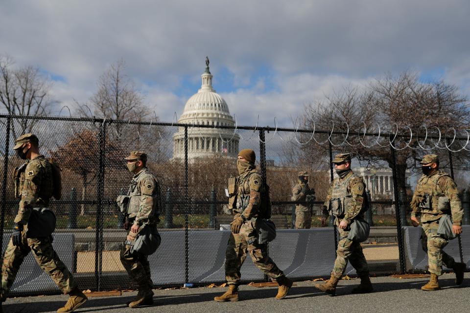 <p>National Guard at the Capitol</p> (REUTERS)