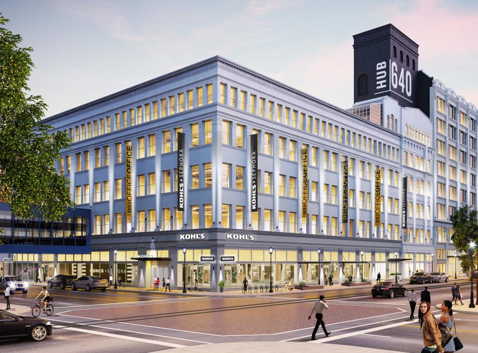 An architectural rendering of the new Kohl's store in downtown Milwaukee.