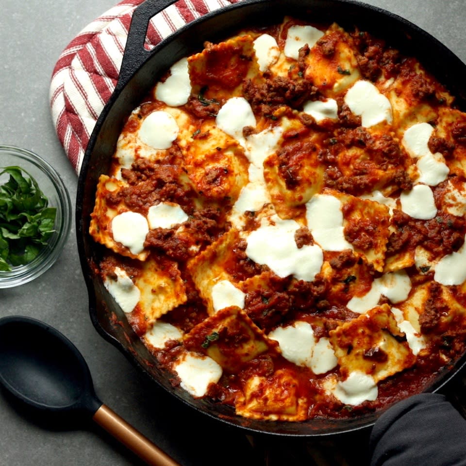 Skillet Ravioli Lasagna