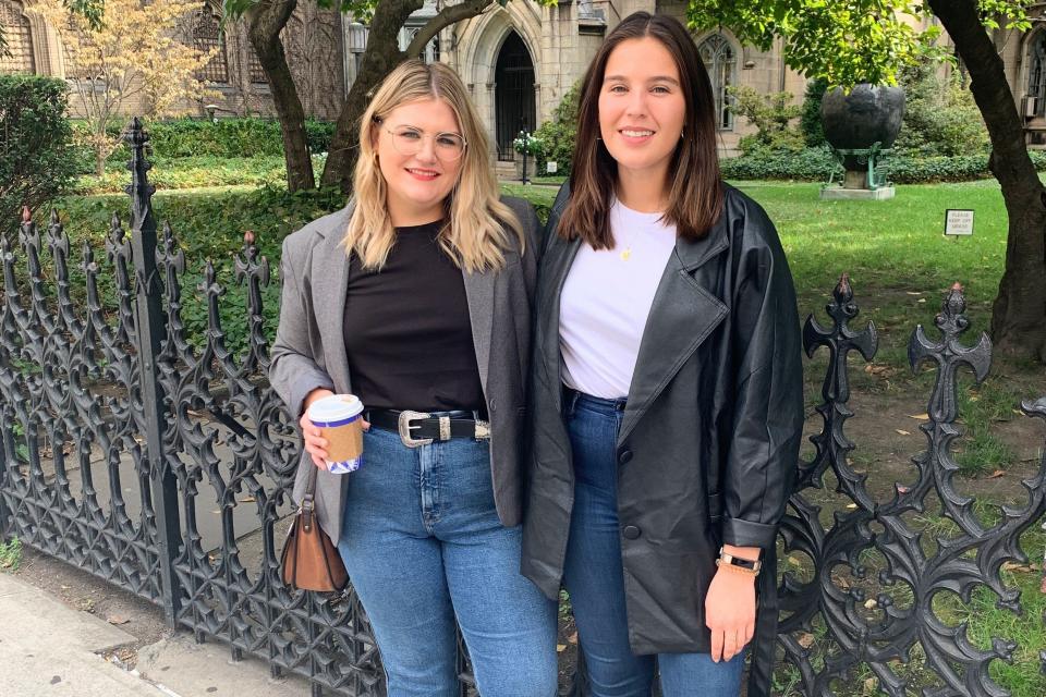 Brittany and Danielle in their Universal Standard tees.&nbsp; (Photo: <a href="https://www.instagram.com/shilohnoelle/" target="_blank">Shiloh Gulickson</a>)