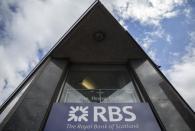 A sign is displayed outside of a branch of The Royal Bank of Scotland in central London, Britain May 20, 2015. REUTERS/Neil Hall