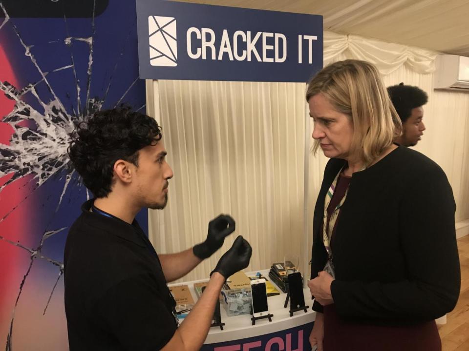 Jake in conversation with Amber Rudd in October (Cracked It)