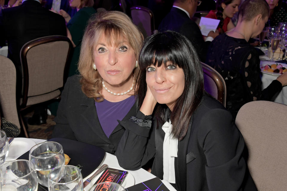 Eve Pollard and Claudia Winkleman attend the Women in Film and TV Awards 2019 at Hilton Park Lane on December 06, 2019 in London, England. (Photo by David M. Benett/Dave Benett/Getty Images for Women in Film and TV)