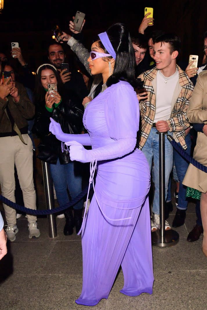 Cardi B is seen at the Ritz Paris during Paris Fashion Week, Oct. 3. - Credit: KCS Presse/MEGA