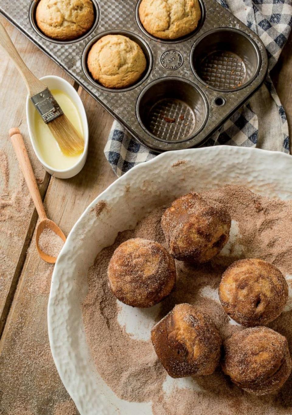 PHOTO: Apple cider donut muffins made by cookbook author and food editor Amy Traverso. (Carl Tremblay)