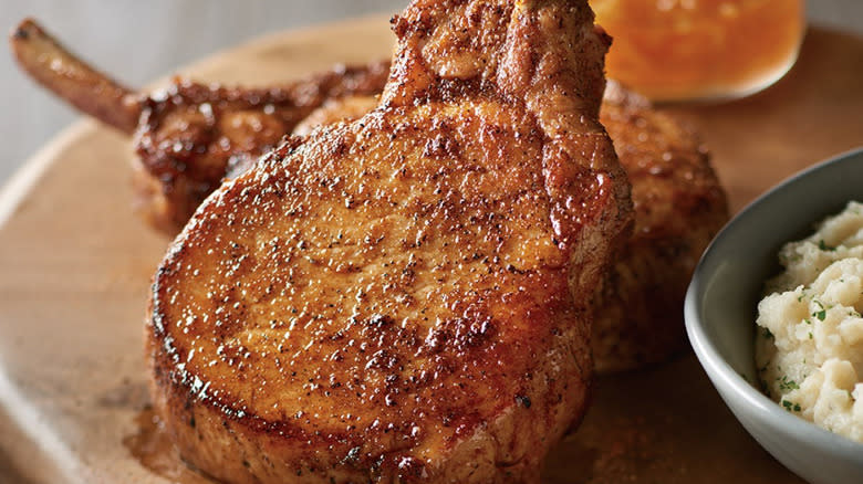 Caramel Mustard Glazed Pork Chops